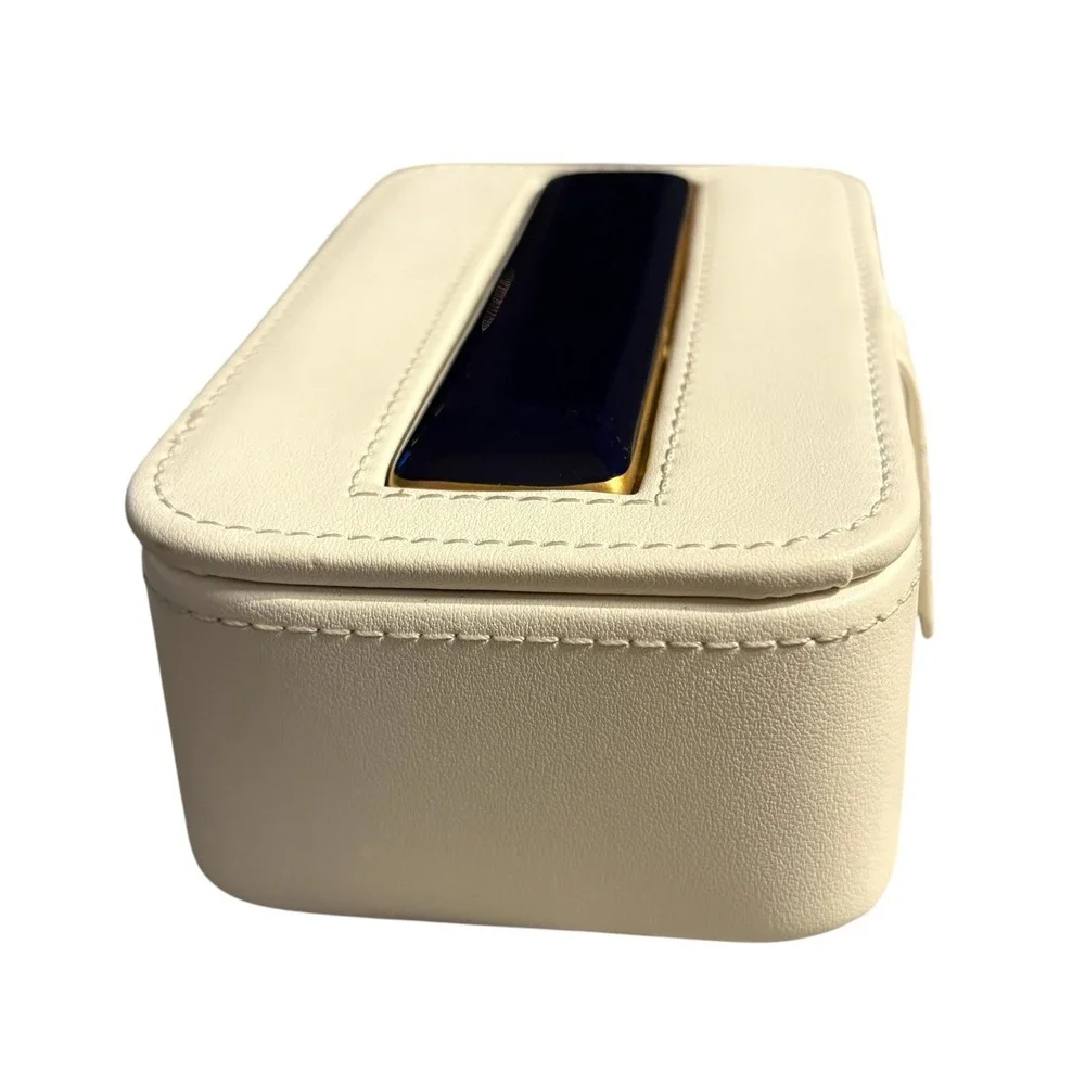 Limoges France Chamart Travel Jewelry‎ Box Holder Vintage Porcelain Tile Accent